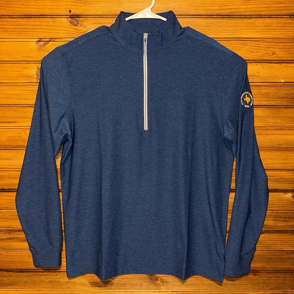 Straight Down Quarter Zip Mens Medium Blue Pullover Performance Golf Lightweight